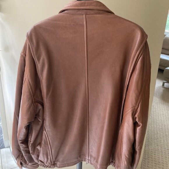 Kenneth Cole Men's Vintage Leather Jacket, Size large - Picture 3 of 6